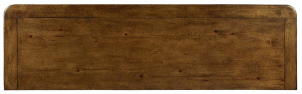 Hooker Furniture Archivist Pecky Pecan Nine-Drawer Dresser With Felt-Lined, Cedar-Lined & Hidden Jewelry Storage, Distressed Finish 5447-90002