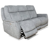 Parker House Linus - Hudson Grey Power Reclining Sofa And Two Recliners Grey 100% Polyester (S) Mlin-311phz-hgy