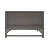 Pulaski Furniture Scott Living Griffith Queen Panel Bed Gray, Light Wood Split heart oak veneers and rubberwood solids P367-BR-K1