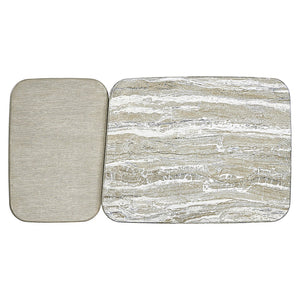 Bernhardt Bernhardt Arcadia Two-Tier Faux Stone Cocktail Table With Casters, Rustic-Modern Kalta Clay Finish 334022