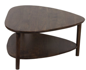 Porter Designs Porter Noma Acacia Wood Coffee Table - Mid-century Modern Oval Design With Stylish Lower Shelf Brown Wood 05-108-03-9475