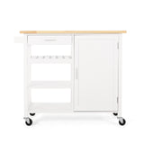 Christopher Knight Home® - Noble House - Westcliffe Contemporary Kitchen Cart with Wheels