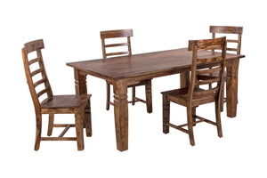 Porter Designs Porter Taos Solid Sheesham Wood 72" Dining Table With Handcrafted Design & Timeless Character Brown Wood 07-196-01-9015h