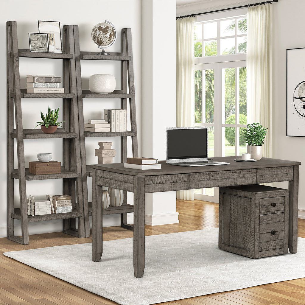 Parker House Tempe - Grey Stone 65 In. Writing Desk Grey Stone Solid Pine Plank / Pine Solids / Birch Veneers TEM#363D-GST
