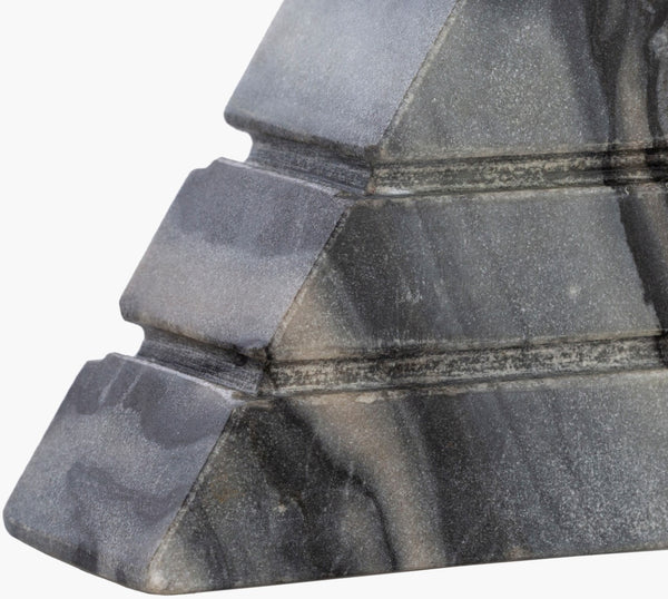 Surya Tikal Decorative Accent - Stylish Stone Bookend, Modern Home Decor, Easy Maintenance, India Made Gray Stone Tkl001-set