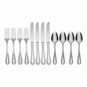 Lenox Oneida Countess 12 Piece Everyday Flatware Set Metallic, STAINLESS METAL 895267