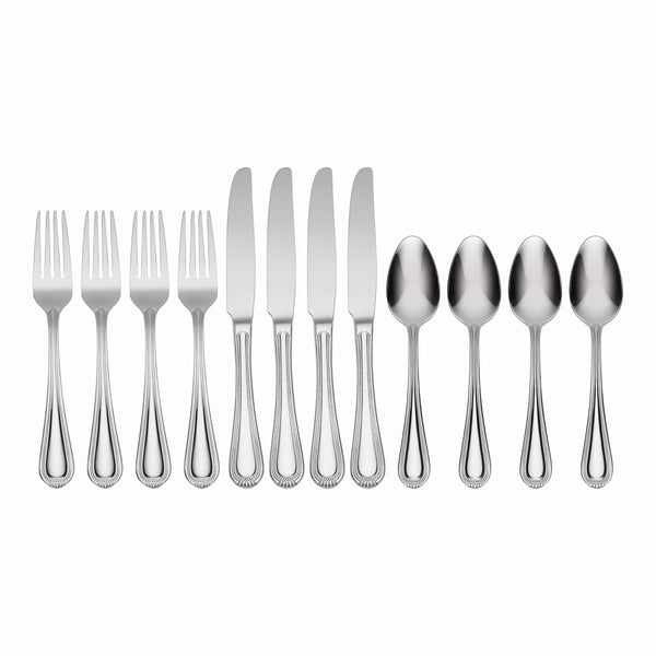 Lenox Oneida Countess 12 Piece Everyday Flatware Set Metallic, STAINLESS METAL 895267