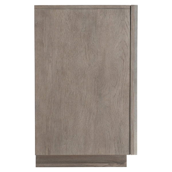 Bernhardt Bernhardt Azlin Buffet With Geometric Aluminum Overlays, Chai Oak & Steel Dust Accents, Push-Open Storage 328132