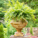 Park Hill Metal Portico Urn with Tall Pedestal ECM06202