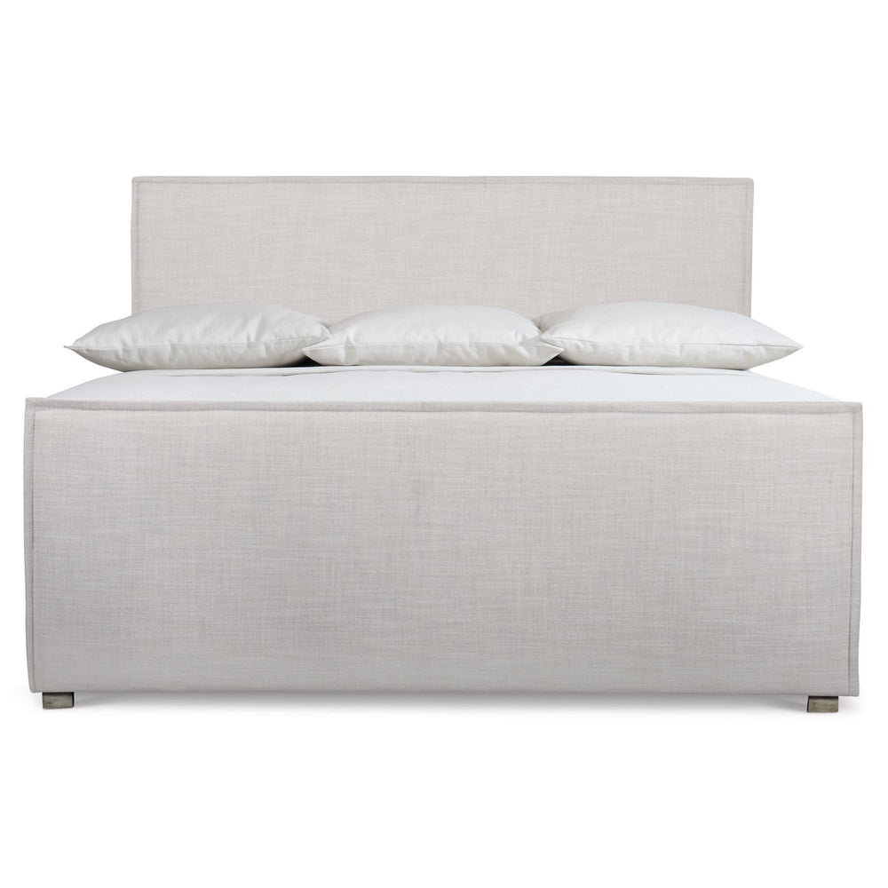 Bernhardt Bernhardt Sawyer Upholstered California King Panel Bed In Muslin Fabric With Stitched Flange Edges, Wood Feet And Slat Support System K1315