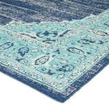 Christopher Knight Home® - Noble House - Derudder 7'10" X 10' Indoor/Outdoor Area Rug, Blue and Ivory