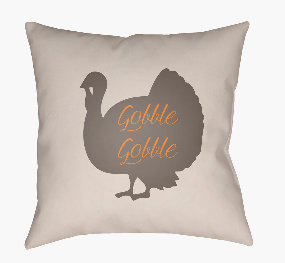Livabliss Thankful Collection Accent Pillow - Durable, Stylish Decor Piece To Revitalize Your Living Space! Beige,Charcoal,Pumpkin Polyester,Polyester,Polyester,Polyfill Tky001-1818