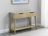 English Elm Steve Silver - Calgary - Sintered Stone Sofa Table - Brown