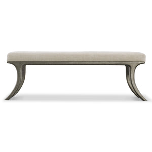 Bernhardt Bernhardt Upholstered Tribeca Bench With Barlow Textured Steel Base, 55.75" W — Transitional Flair 333506
