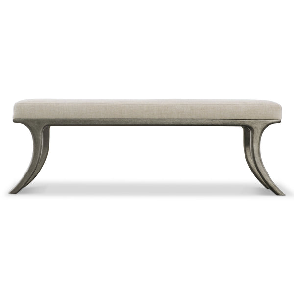 Bernhardt Bernhardt Upholstered Tribeca Bench With Barlow Textured Steel Base, 55.75" W — Transitional Flair 333506