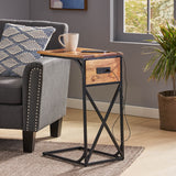 Christopher Knight Home® Modern End Table with USB Charging Port, 14x18x27 Dimensions