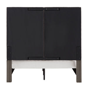 Homelegance By Top-Line Javier Tufted Solid Wood and Upholstered Platform Bed Grey Velvet