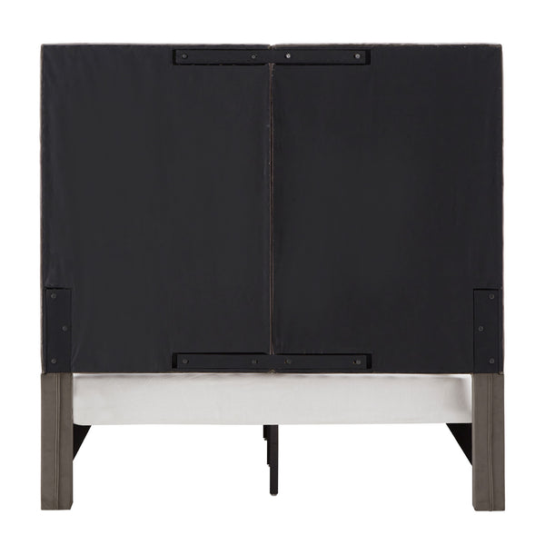 Homelegance By Top-Line Javier Tufted Solid Wood and Upholstered Platform Bed Grey Velvet