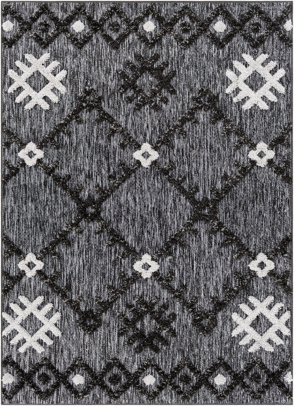 Livabliss Toledo Collection High Pile Polypropylene Rug Bohemian Geometric Living Room Accent TLD2304-537