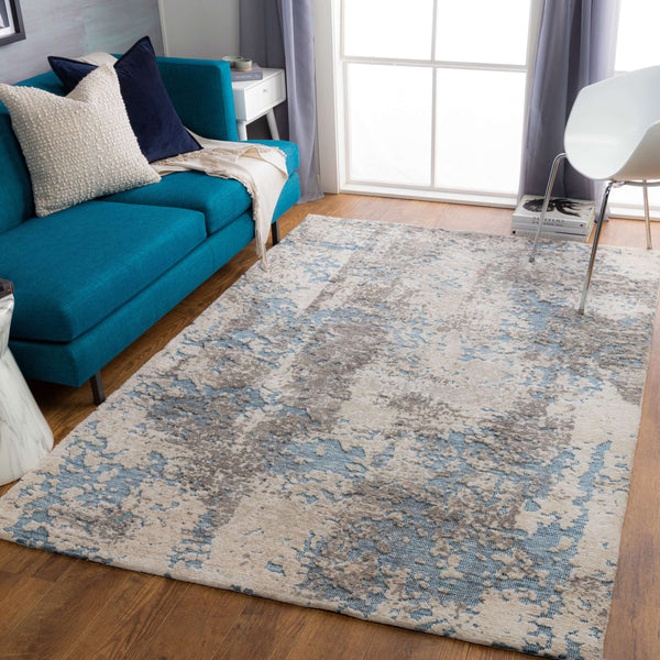 Surya Talise 2' X 3' Handmade Rug – Durable Polyester, Modern Design, Perfect For Chic Home Decor Spaces Pale Blue Polyester Tle1005-23