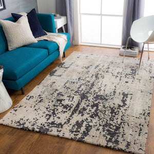 Surya Talise 2' X 3' Handmade Rug – Durable Polyester, Modern Design, Perfect For Chic Home Decor Spaces Charcoal Polyester Tle1009-576