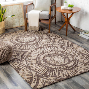 Surya Talise 2' X 3' Handmade Rug – Durable Polyester, Modern Design, Perfect For Chic Home Decor Spaces Charcoal Polyester Tle1010-576