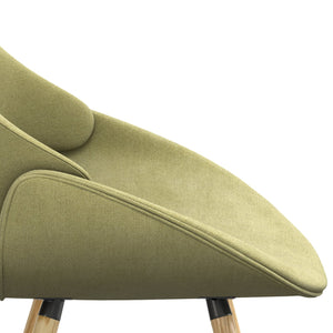 English Elm Malden Mid-Century Modern Dining Chair In Acid Green With Light Brown Bentwood Frame For Versatile Style B136P158894