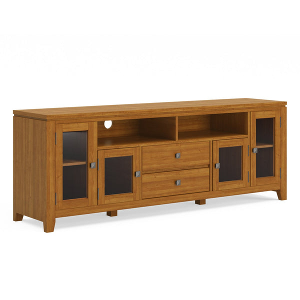 English Elm Cosmopolitan 72" Wide Tv Media Stand - Handcrafted Solid Wood In Light Golden Brown For Modern Living B136P158555