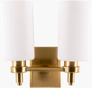 Surya Tallulah 6"L X 11"W X 12"H Elegant Wall Sconce - Durable Metal & Glass Lighting For Any Decor Fixture, Metallic ,Brass Iron,Glass Tlh-001