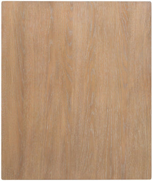 Hooker Furniture Commerce Willow End Table With Scalloped Edges, Light Oak Finish, Soft-Close Door & Hidden Locking Storage 7228-80247-82