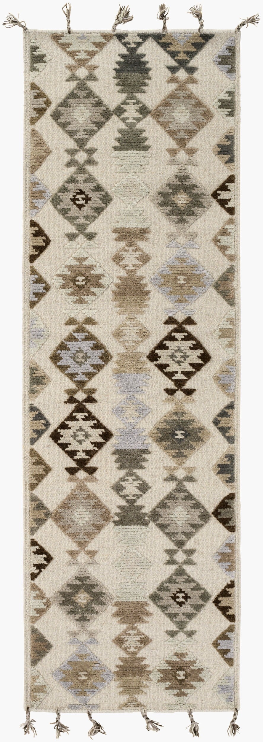 Surya Tallo Handmade 2'6" X 8' Rug - Global Inspired Elegance, Durable Wool, Low Pile With Warranty! Oatmeal Wool Tll3003-268