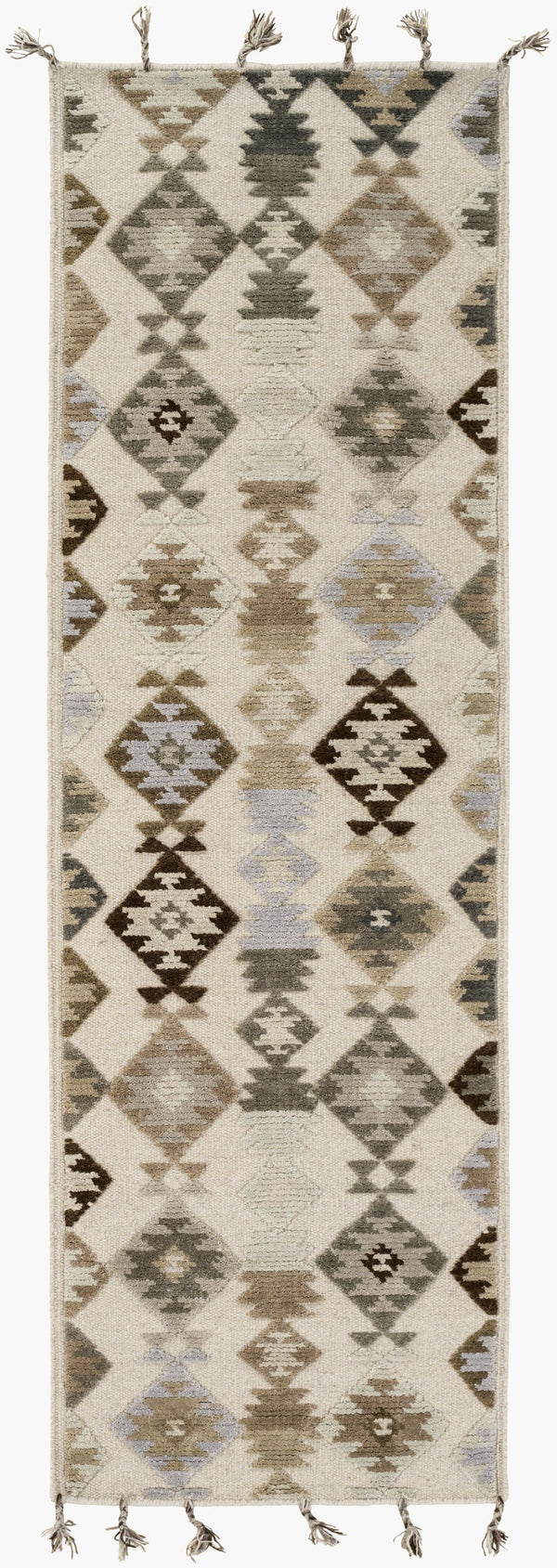 Surya Tallo Handmade 2'6" X 8' Rug - Global Inspired Elegance, Durable Wool, Low Pile With Warranty! Oatmeal Wool Tll3003-268