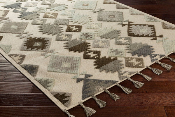 Surya Tallo Handmade 2'6" X 8' Rug - Global Inspired Elegance, Durable Wool, Low Pile With Warranty! Oatmeal Wool Tll3003-268
