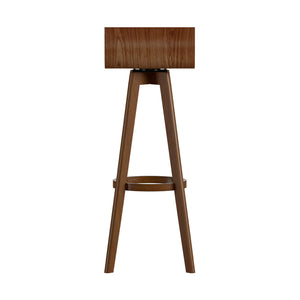 Homelegance By Top-Line Dylan Mid-Century Modern Swivel Wood Stool (Set of 2) Walnut Wood