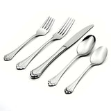 Oneida Marquette 5-Piece Stainless Steel Flatware Set, Rust-Resistant Mirror Finish