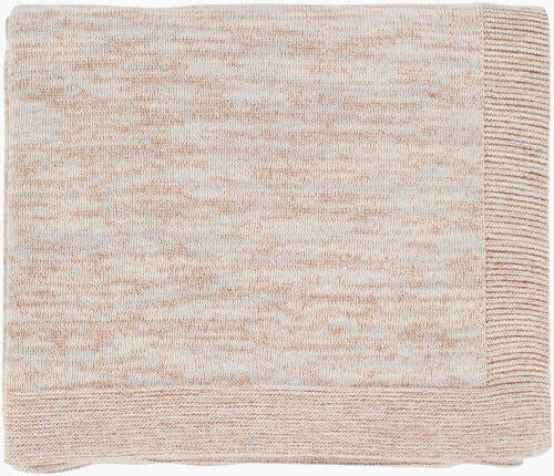 Surya Tremolo Hand Knitted 50"W X 60"L Throw Blanket - Cozy Cotton & Lurex For A Warm Decor Touch Cream Cotton,Lurex,Cotton,Lurex Tlo1001-5060