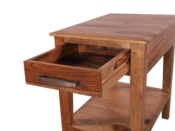 Porter Designs Porter Sonora Solid Sheesham Wood End Table – Handcrafted Beauty With Elegant Design And Durability Brown Wood 05-196-26-9740