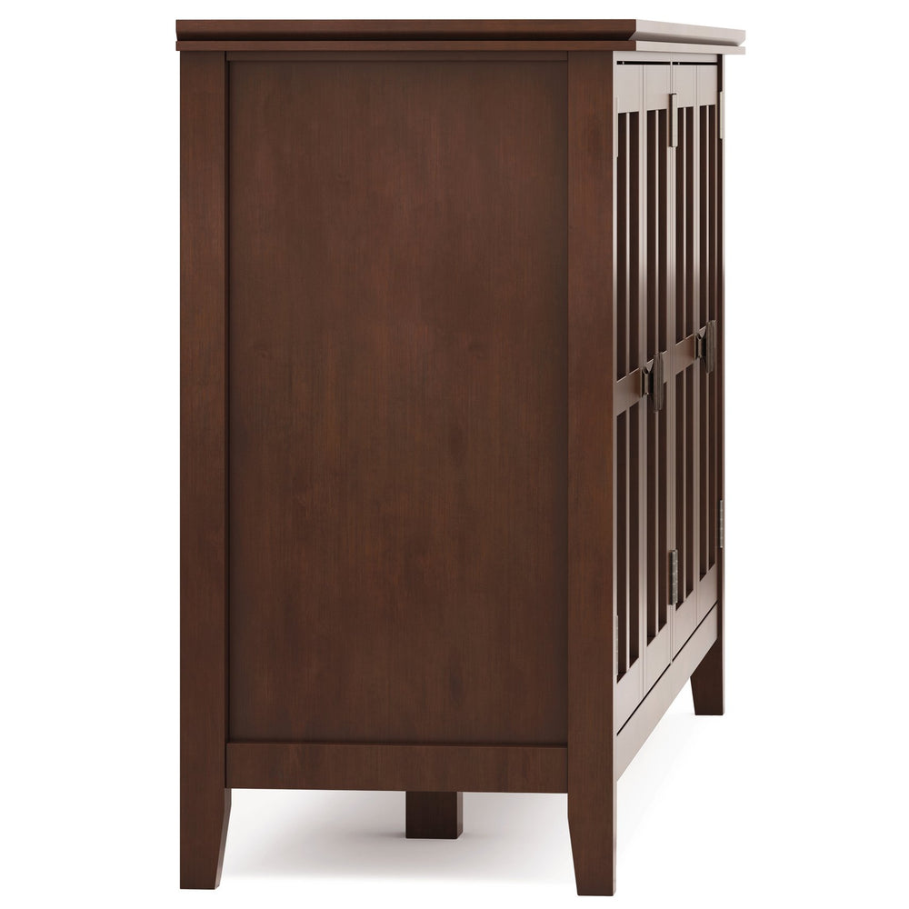 English Elm Artisan Wide 4-Door Storage Cabinet In Rich Russet Brown - Handcrafted, Versatile & Stylish Organization B136P158421