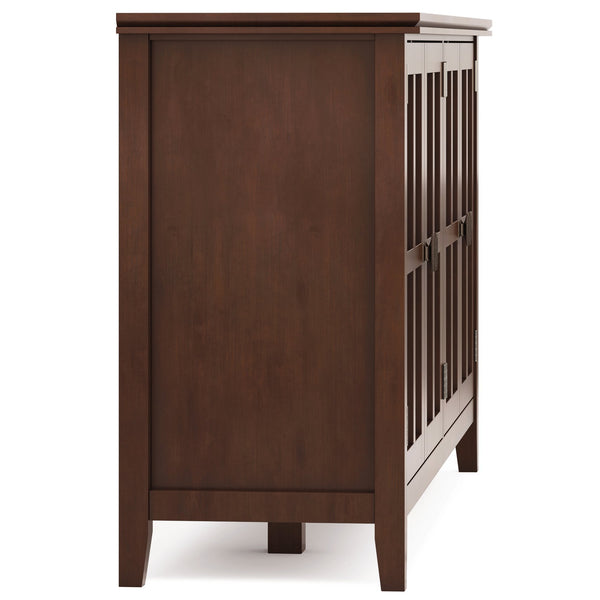 English Elm Artisan Wide 4-Door Storage Cabinet In Rich Russet Brown - Handcrafted, Versatile & Stylish Organization B136P158421