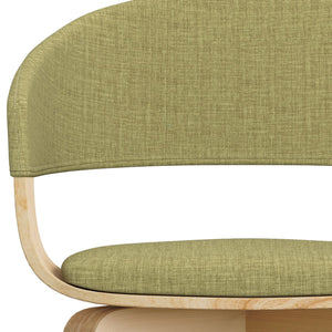 English Elm Lowell Bentwood Dining Chair - Stylish Acid Green Upholstery & Light Wood Frame For Comfort B136P158841