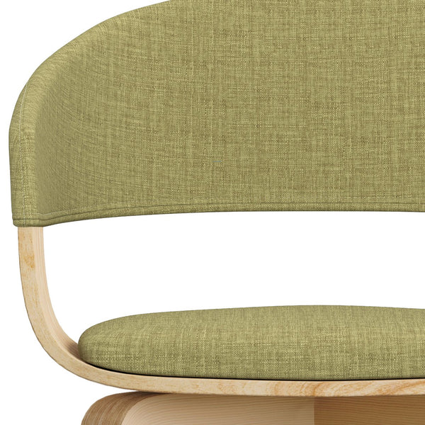 English Elm Lowell Bentwood Dining Chair - Stylish Acid Green Upholstery & Light Wood Frame For Comfort B136P158841