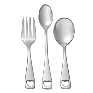 Lenox Oneida Little Love 3 Piece Fine Flatware Baby Set Metallic, STAINLESS METAL F062003AL20