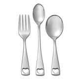 Oneida Little Love 3-Piece Baby Flatware Set, Heart Design, 18/10 Stainless Steel