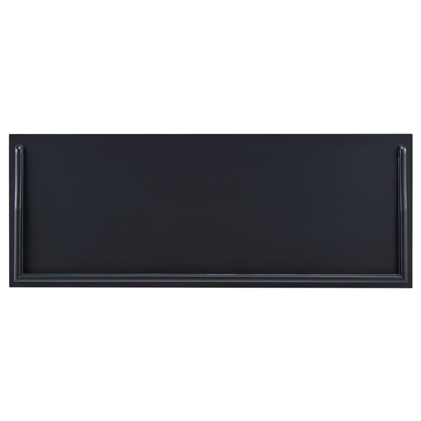 Homelegance By Top-Line Margot Velvet Cushion Storage Bench Black Wood