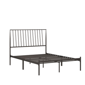 Homelegance By Top-Line Dante Metal Platform Bed with Curved Metal Headboard Dark Bronze Metal