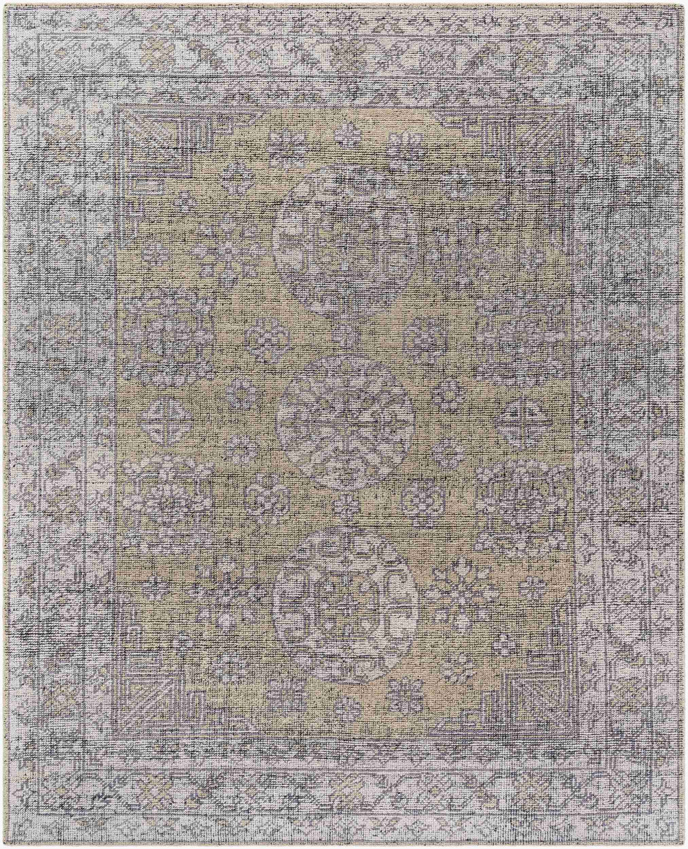 Surya Tulu 10' X 14' Handmade Wool Rug - Timeless Elegance For High-traffic Areas, Perfectly Crafted In India Pewter Wool Tlu2300-1014