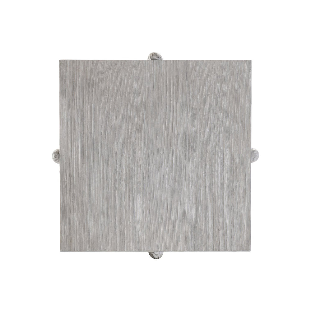 Bernhardt Bernhardt Sereno Square Side Table With Partitioned Shelves, Grigio Oak Finish, Rustic Modern Accent 329124