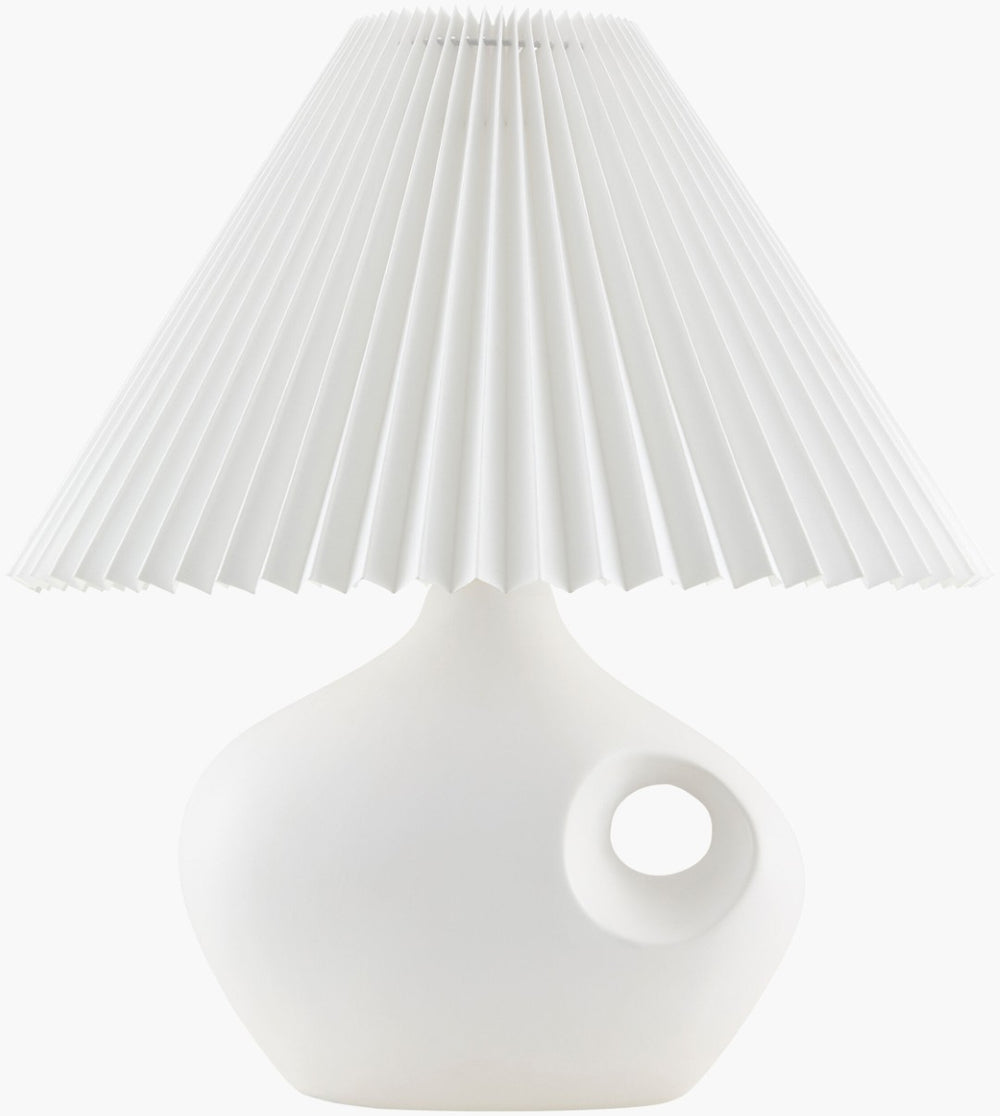 Surya Tolve Ceramic Table Lamp with Linen Shade for Bedside or Living Room Ambiance TLV-001
