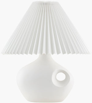 Surya Tolve Ceramic Table Lamp with Linen Shade for Bedside or Living Room Ambiance TLV-001