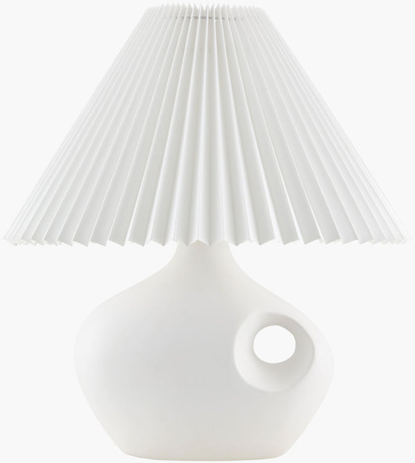 Surya Tolve Ceramic Table Lamp with Linen Shade for Bedside or Living Room Ambiance TLV-001